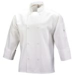 Chaqueta de chef Millennia para mujer, blanca, Talla 2X