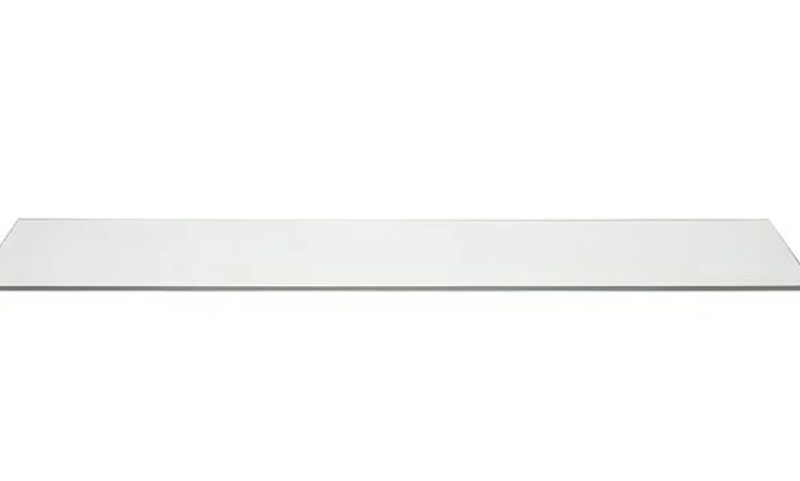 Tabla de buffet de vidrio templado transparente de 36" x 8"